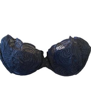 Victoria secret black lace push up no padding bra Underwire Sexy Lingerie goth